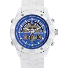 Unlisted by Kenneth Cole Ana-Digi Dial with White Case, Blue Dial and