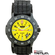 Uzi Protector Yellow Tritium Watch with Nylon Strap NEW - Yellow - Stainless Steel