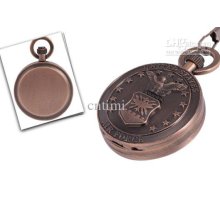 Vegan Vintage Usa Air Force Emblem Copper-plated Pocket Watch Freesh