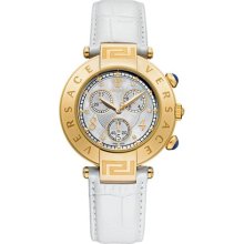 Versace Women's 68C70D498 S001 Reve Chrono Yellow Gold IP Case Mo ...