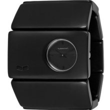 Vestal Women's Rsa016 Rosewood All Black Acetate Bangle Watch