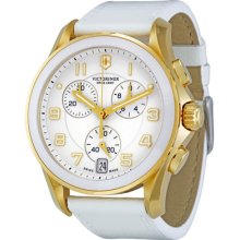 Victorinox Swiss Army Classic Chronograph White Dial Ladies Watch 241511