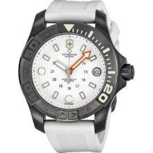 Victorinox Swiss Army Ladies White Rubber Date Calendar Watch 241556