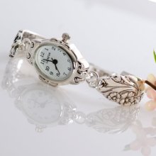 Vintage Spoon Watch - Evening Star 1950 Spoon Watch - Bracelet Spoon Watch - Silverware Spoon Watch (mcf W070)