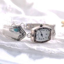 Vintage Spoon Watch - Primrose Silverware Watch - Oblong Quartz Spoon watch - Spoon Watch - Silverware 1915 Spoon Watch (mcf W031)