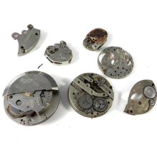 Vintage Watch Parts Movements Lot Silver Steampunk Supplies Watch Parts DIY Steampunk Jewelry Supply - 216