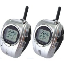 Walkie-talkie Wrist Watch - Built-in Microphone - LCD Display with Ba