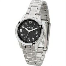 Watch Creations Ladies' Silver Finished Watch w/ Black Dial Promotional