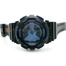 Waterproof Sporty Double Movement Digital Stop Watch&Night Light-Blue