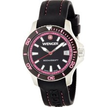 Wenger Field Classic Women's Quartz Watch With Black Dial Analogue Display And Black Silicone Strap 010621103