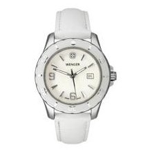 Wenger Ladies Sport Stainless Steel Mother-Of-Pearl Leather Watch