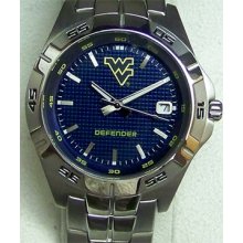 West Virginia Mountaineers Fossil Mens Three Hand Date Watch