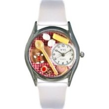 Whimsical Watches Women's S0310006 Baking White Leather