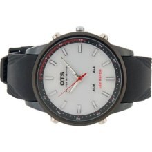 White 6719 Men's Stylish Water Resistant Analog Casual Watch Plastic Strap