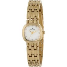 Women's 12012-YG-02MOP Teide White Mother-Of-Pearl Dial Crystal