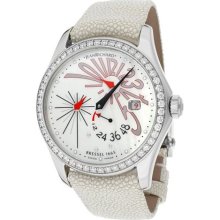 Women's Bressel White Diamond (1.84 ctw) White MOP Dial White Pre ...