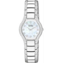 Women's Eco-Drive Dress Mother Of Pearl Dial Swarovski Crystals Normandie