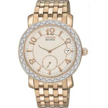 Women's Eco-Drive Rose Gold Stainless Steel Case and Bracelet Rose Gol