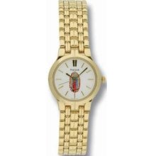 Women's Gold Tone Guadalupe Stainless Steel White Dial Dress