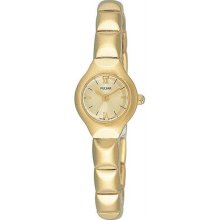 Women's Gold Tone Stainless Steel Champagne Dial