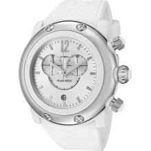 Women's Miami Beach Chronograph Silver Dial White Silicone ...