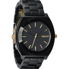 Women's Nixon Time Teller Acetate All Black/Gold Watch