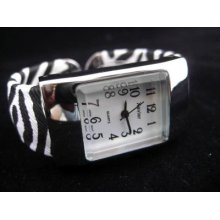 Women's Zebra Wristwatch Silver Wrist Animal Print Fashion Watch