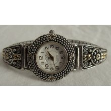 Wrangler Fashion Watch Western Style Silvertone with Goldtone and Bla