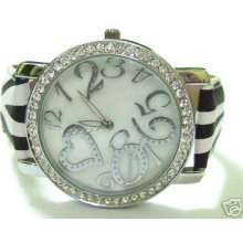 Zebra Funky Heart Ladies Gents Fashion Watches Y-fhz