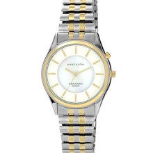 Anne Klein Round Expandable Bracelet Watch, 34mm Silver/ Gold