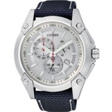 AT0851-15A - Citizen Eco-Drive Sapphire Nylon 100m Chrono Watch