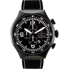 Avio Milano Men's 50 MM TYPE B Black PVD Aluminum Case Chronograph