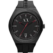 AX Armani Exchange Rubber Strap Watch