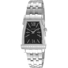 Azzaro Women's 'A BY Azzaro' Black Face Diamond Watch