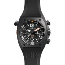 Bell & Ross Men's Black Dial Watch BR02-CHR-BL-CA