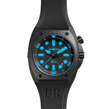 Bell & Ross Men's Black Dial Watch BR02-Blue