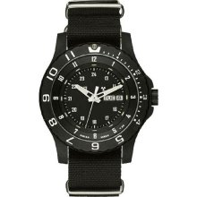 Black Resin Military Nylon Strap Diver