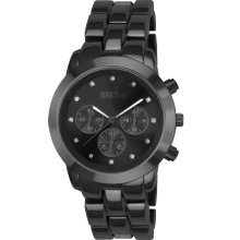 Breda Women's 'Nicole' Black Dial/Case Watch (Black)