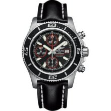 Breitling Superocean Chronograph II Abyss Red A1334102/BA81-leather-black-folding