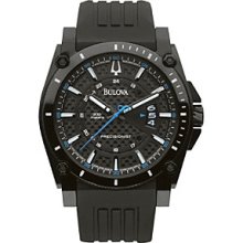 Bulova Men's Black Stainless Steel Watch Men's