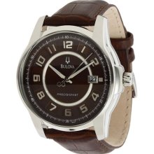 Bulova Precisionist Leather Men's Watch 96B128