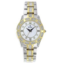 Bulova Two-Tone Ladies' Two Tone Crystal Watch