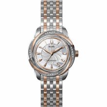 Bulova Women's 'Precisionist' Stainless Steel/ Rose Gold-plated W ...