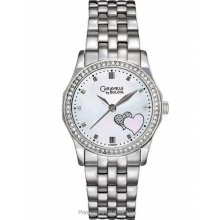 Caravelle Ladies Crystal Dress Watch - Mother-of-Pearl Dial - Bracelet 43L128