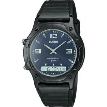 Casio AW49HE-2AV MEN'S ANA-DIJI DUAL TIME WATCH