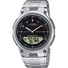 Casio Black Dial Stainless Mens Watch AW-80D-1 AW80D