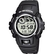 Casio G-Shock G-2900F-8 Digital Quartz Sports Multifunction Watch With Chronograph, Alarm, Date Indicator, Black Rubber Strap, Water Resistant To 20 Bar