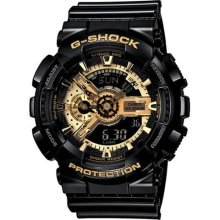 Casio GA110GB-1A Black G-Shock Digital Anti-Magnetic Gold Tone Analog