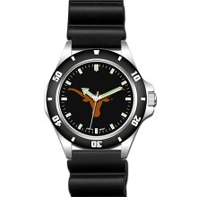 Challenger University Of Texas Watch with Black Rubber Bracelet