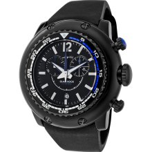 Chronograph Black Dial Black Silicone